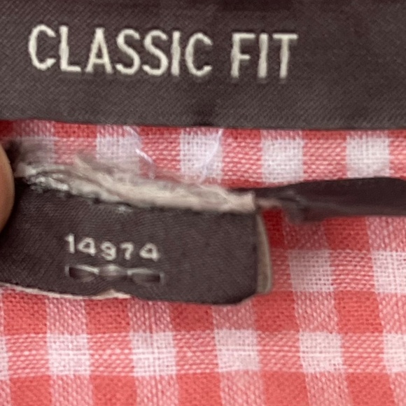 Eddie Bauer Classic Fit Vintage Women's Pink Check Button Down Top Blouse, Small - Picture 4 of 11